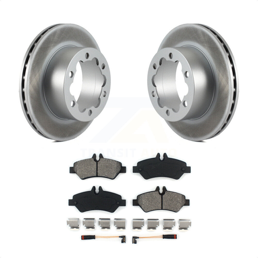Rear Coated Disc Brake Rotors And Semi-Metallic Pads Kit For Mercedes-Benz Sprinter 3500 KGS-101247 by Transit Auto