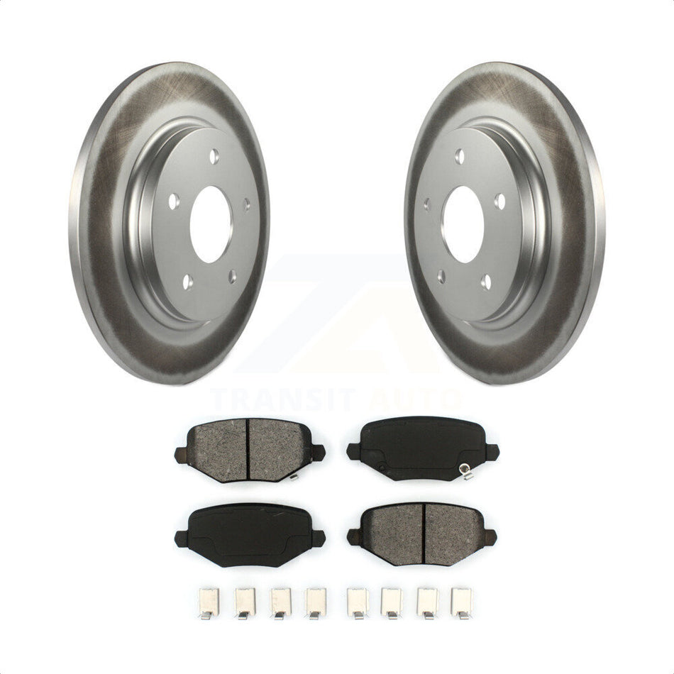 Rear Coated Disc Brake Rotors And Semi-Metallic Pads Kit For Dodge Grand Caravan Chrysler Town & Country Journey Ram C/V Volkswagen Routan KGS-101251 by Transit Auto