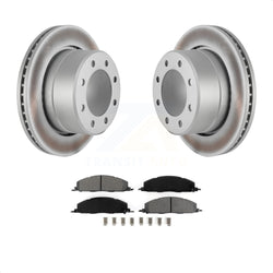 Rear Coated Disc Brake Rotors And Semi-Metallic Pads Kit For Ram 2500 3500 1500 Dodge KGS-101254
