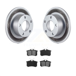 Rear Coated Disc Brake Rotors And Semi-Metallic Pads Kit For Volkswagen Passat Audi A6 KGS-101271