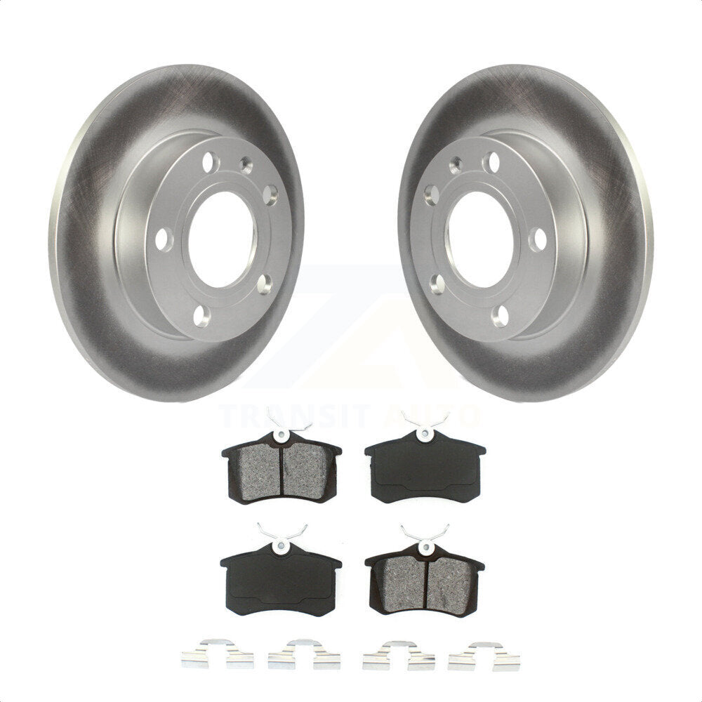 Rear Coated Disc Brake Rotors And Semi-Metallic Pads Kit For Audi A4 S4 KGS-101273 by Transit Auto