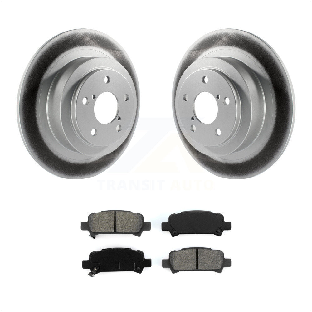 Rear Coated Disc Brake Rotors And Semi-Metallic Pads Kit For Subaru Outback Legacy Baja KGS-101295 by Transit Auto