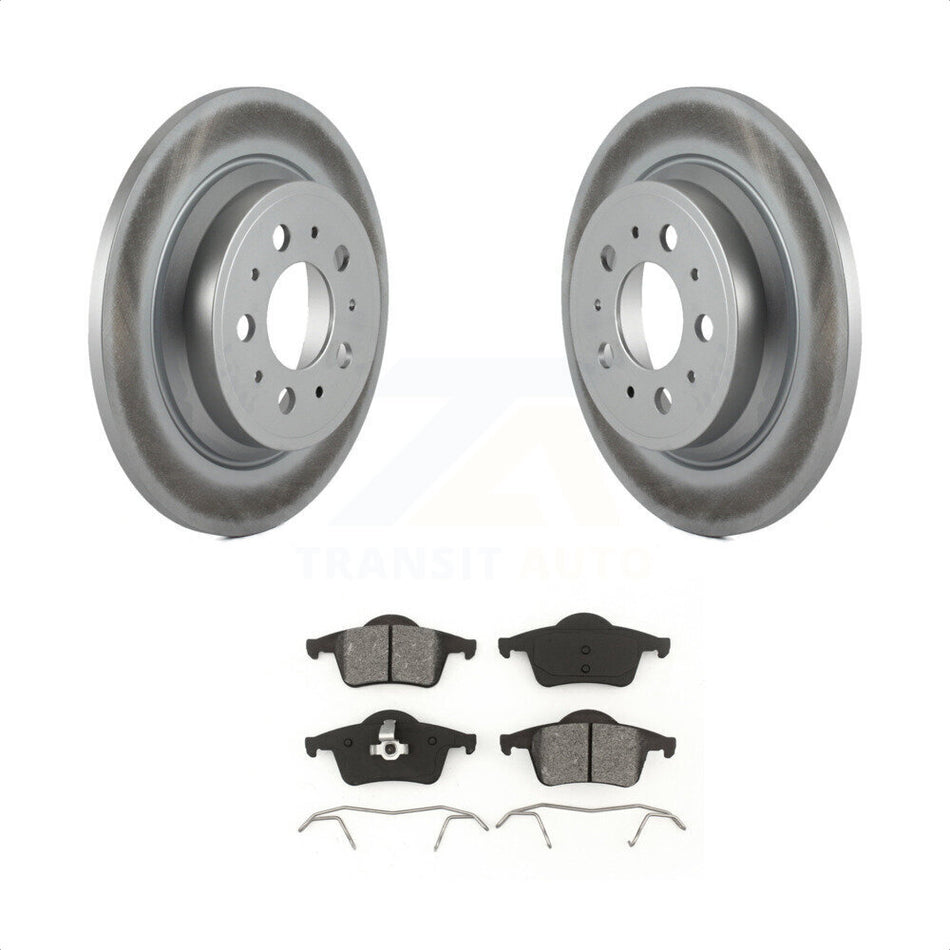 Rear Coated Disc Brake Rotors And Semi-Metallic Pads Kit For Volvo S60 V70 XC70 S80 KGS-101300 by Transit Auto