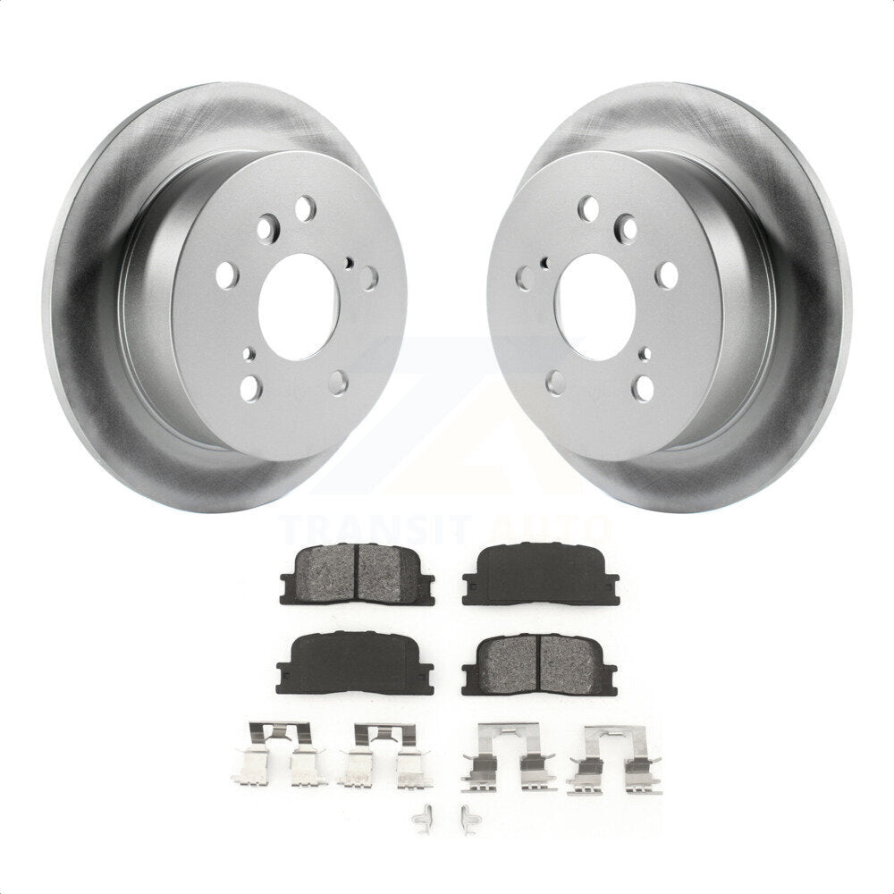 Rear Coated Disc Brake Rotors And Semi-Metallic Pads Kit For Toyota Camry Lexus ES330 ES300 KGS-101305 by Transit Auto