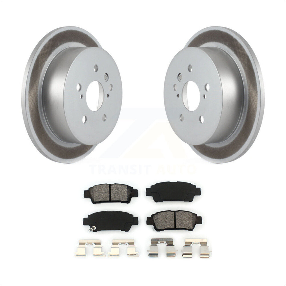 Rear Coated Disc Brake Rotors And Semi-Metallic Pads Kit For 2004-2010 Toyota Sienna KGS-101333 by Transit Auto