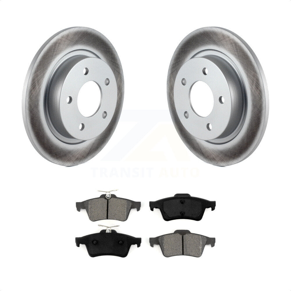 Rear Coated Disc Brake Rotors And Semi-Metallic Pads Kit For Mazda 3 Sport KGS-101341 by Transit Auto