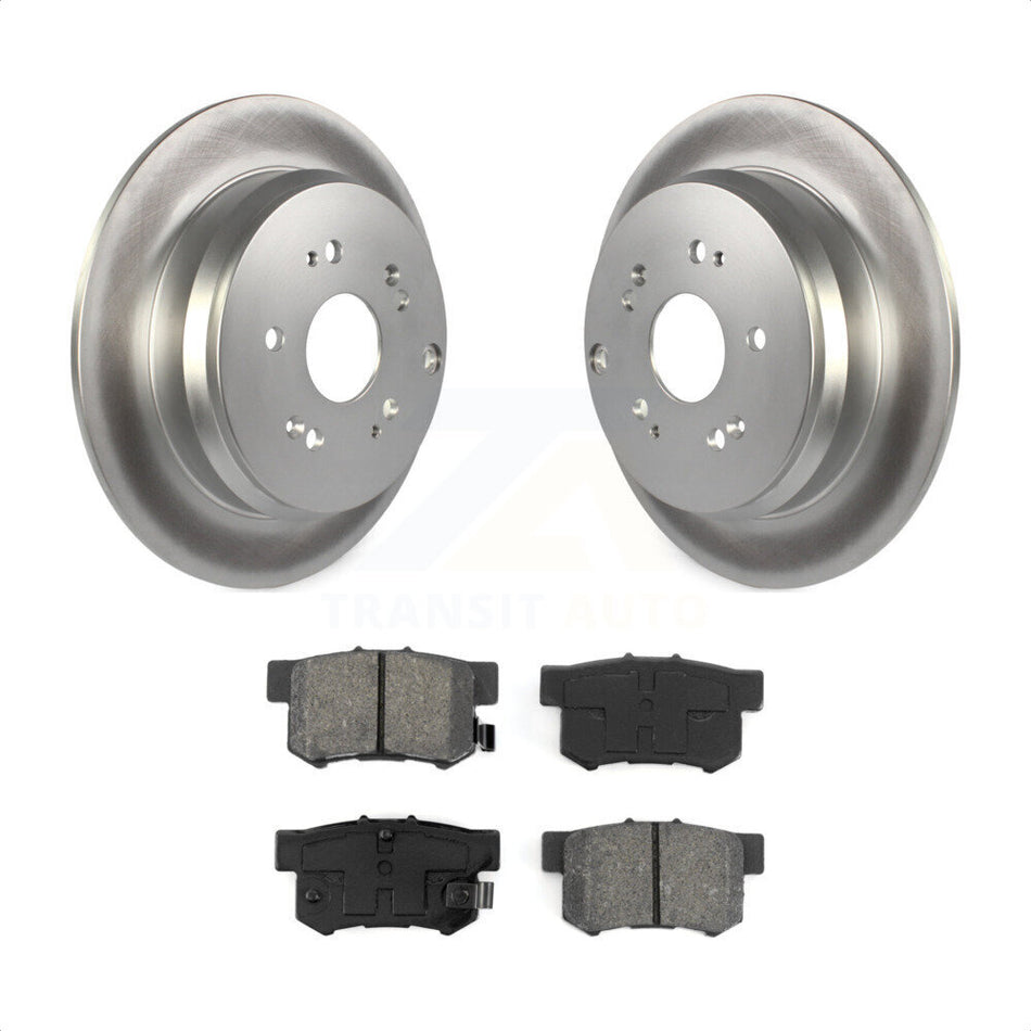 Rear Coated Disc Brake Rotors And Semi-Metallic Pads Kit For Acura RDX KGS-101344 by Transit Auto