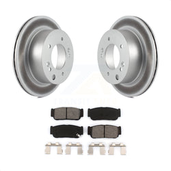 Rear Coated Disc Brake Rotors And Semi-Metallic Pads Kit For 2003-2006 Kia Sorento KGS-101345