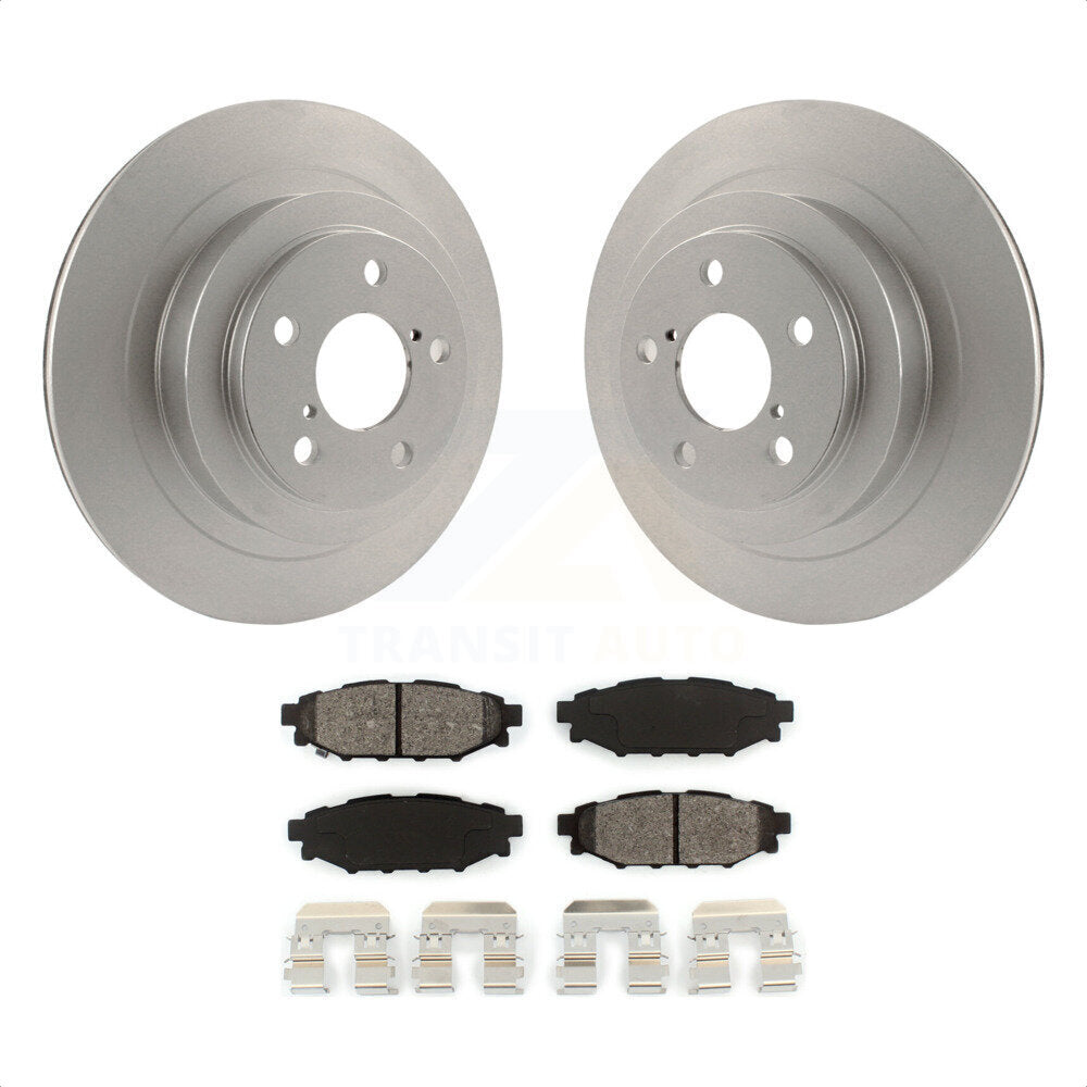 Rear Coated Disc Brake Rotors And Semi-Metallic Pads Kit For Subaru Legacy KGS-101353 by Transit Auto