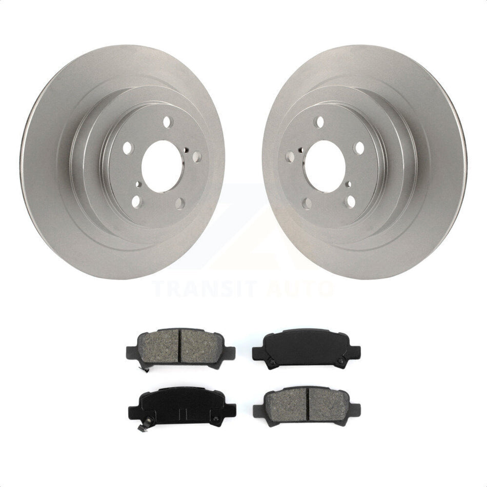 Rear Coated Disc Brake Rotors And Semi-Metallic Pads Kit For Subaru Legacy KGS-101354 by Transit Auto