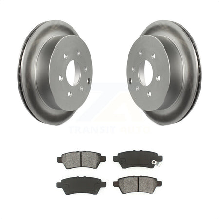 Rear Coated Disc Brake Rotors And Semi-Metallic Pads Kit For 2006-2007 Nissan Xterra KGS-101359 by Transit Auto