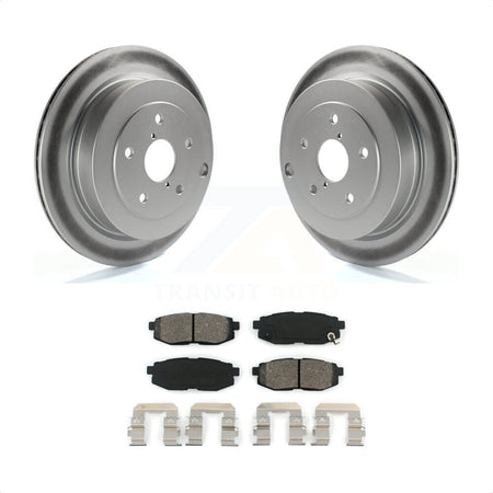 Rear Coated Disc Brake Rotors And Semi-Metallic Pads Kit For Subaru Tribeca B9 KGS-101360 by Transit Auto