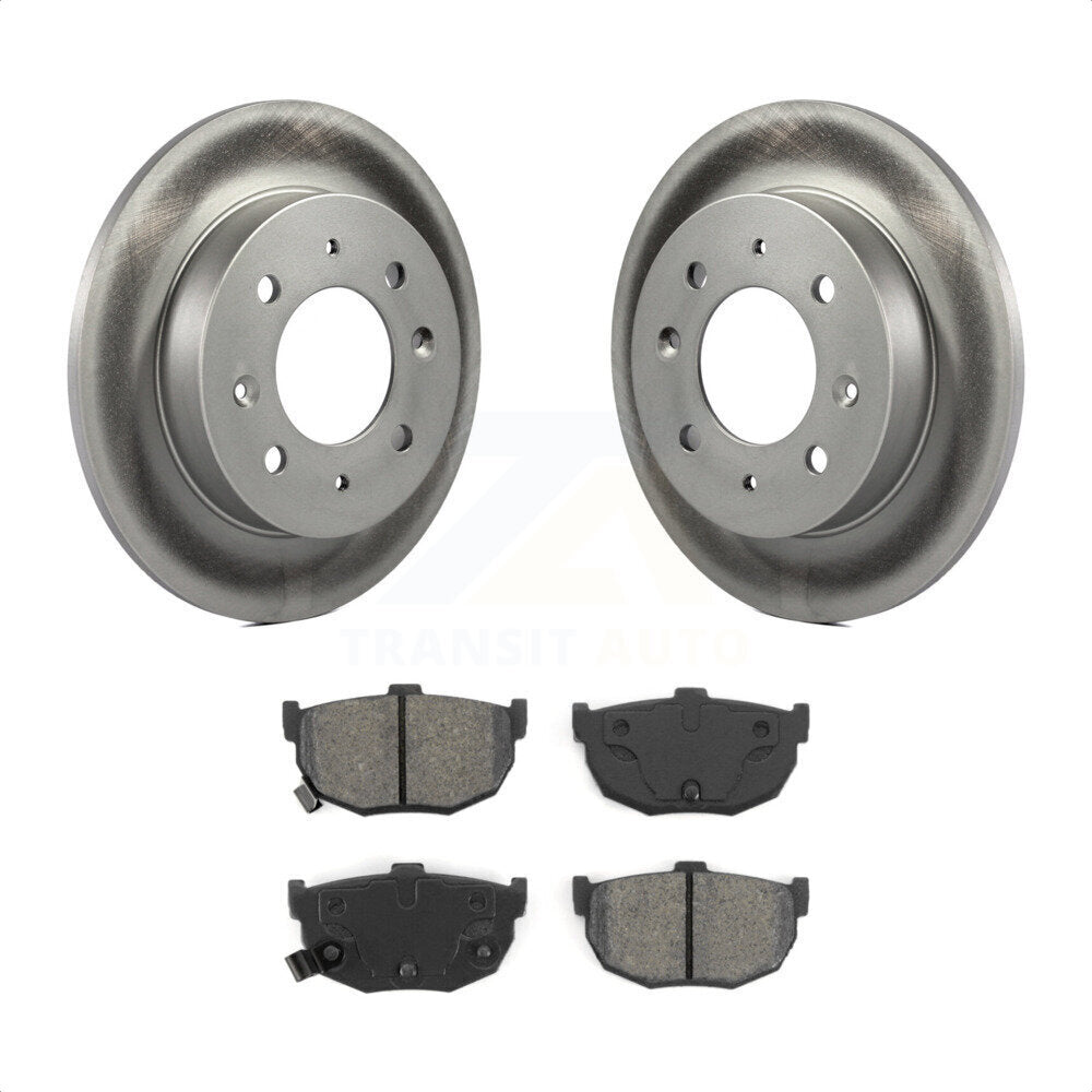 Rear Coated Disc Brake Rotors And Semi-Metallic Pads Kit For Kia Spectra Spectra5 KGS-101362 by Transit Auto