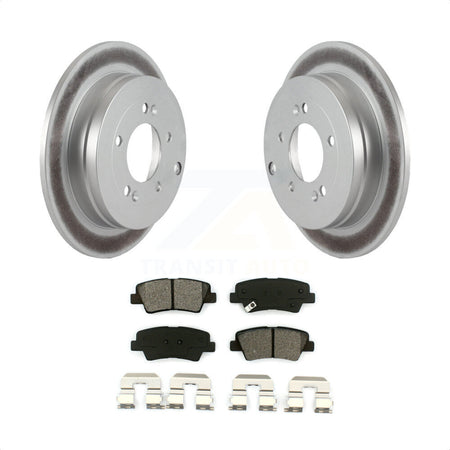 Rear Coated Disc Brake Rotors And Semi-Metallic Pads Kit For 2007-2009 Kia Amanti KGS-101365 by Transit Auto