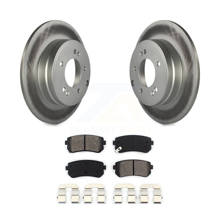 Rear Coated Disc Brake Rotors And Semi-Metallic Pads Kit For Hyundai Sonata Tucson Kia Cadenza KGS-101368 by Transit Auto