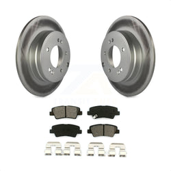 Rear Coated Disc Brake Rotors And Semi-Metallic Pads Kit For Hyundai Sonata Kia Optima Azera KGS-101369