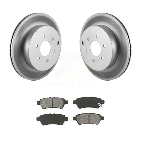 Rear Coated Disc Brake Rotors And Semi-Metallic Pads Kit For 2005-2012 Nissan Pathfinder KGS-101376 by Transit Auto