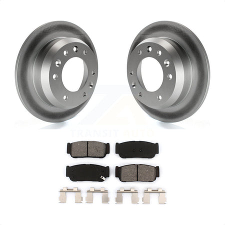 Rear Coated Disc Brake Rotors And Semi-Metallic Pads Kit For Kia Sedona Hyundai Entourage To 04/27/06 KGS-101378 by Transit Auto