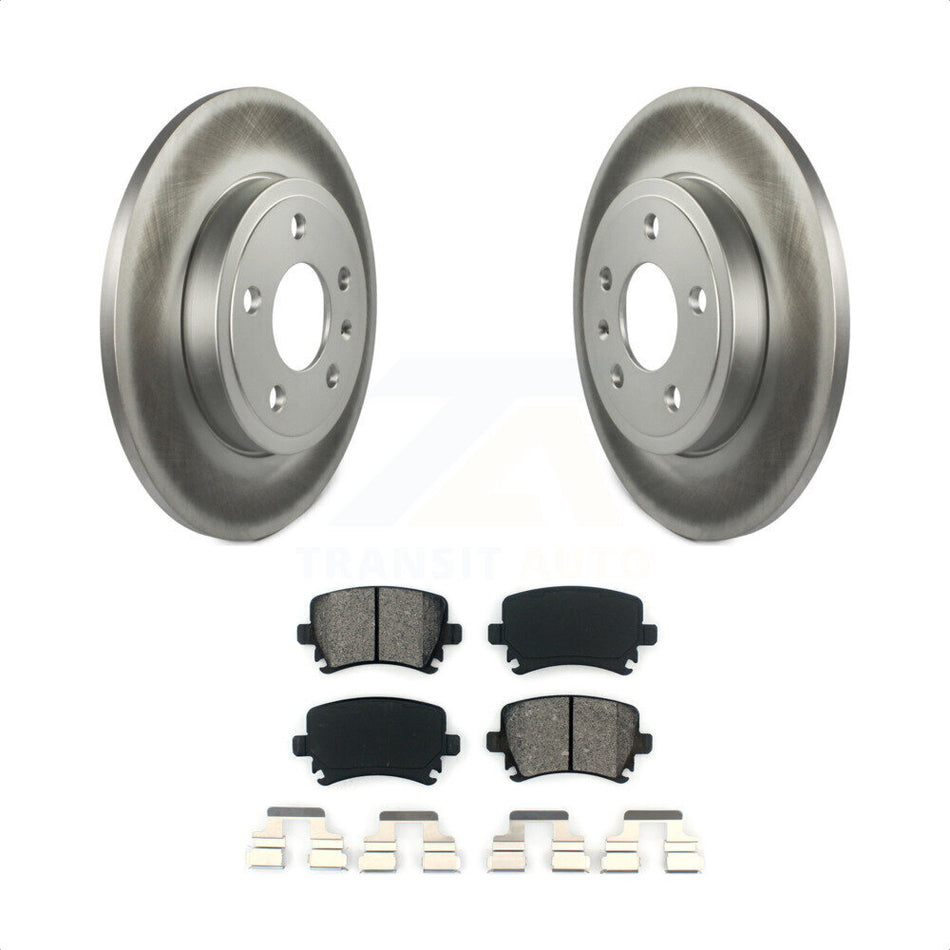 Rear Coated Disc Brake Rotors And Semi-Metallic Pads Kit For Audi A4 Quattro KGS-101380 by Transit Auto