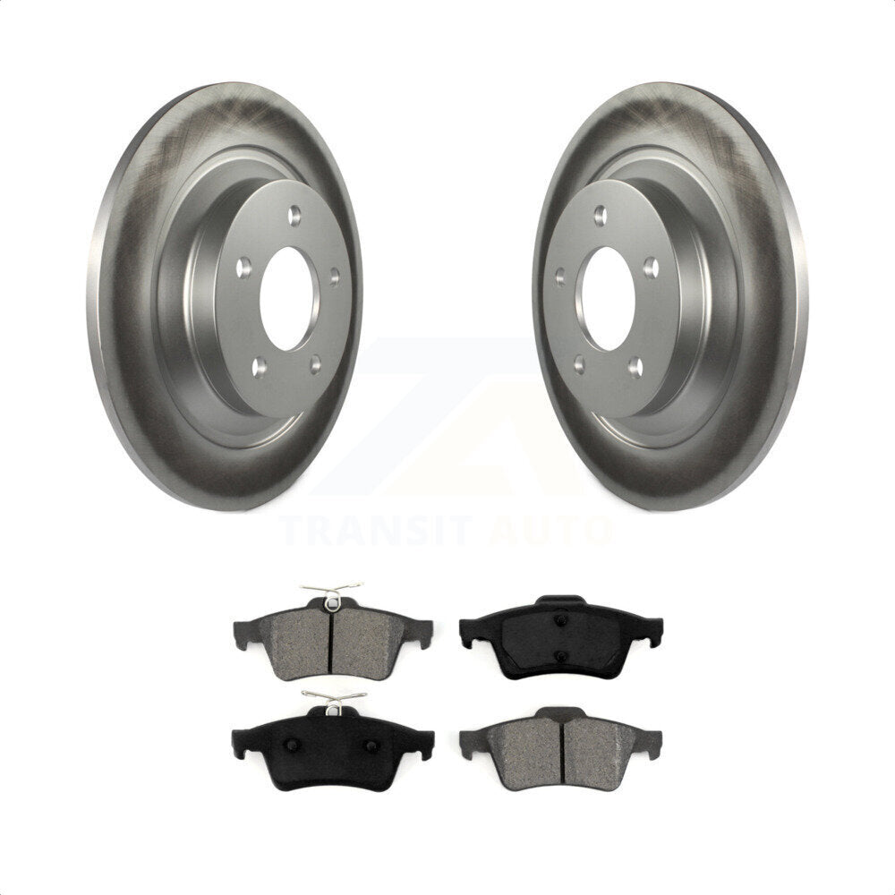 Rear Coated Disc Brake Rotors And Semi-Metallic Pads Kit For Mazda 5 KGS-101381 by Transit Auto