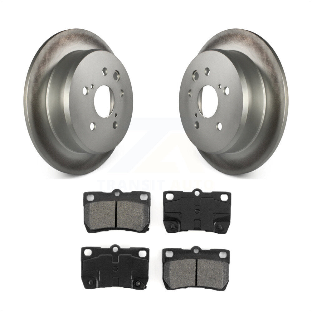 Rear Coated Disc Brake Rotors And Semi-Metallic Pads Kit For Lexus IS250 KGS-101389 by Transit Auto