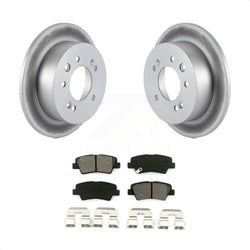 Rear Coated Disc Brake Rotors And Semi-Metallic Pads Kit For 2010 Hyundai Elantra Sedan From 03 23 10 KGS-101395