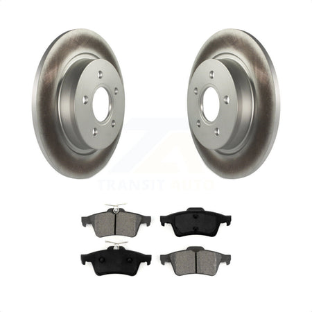 Rear Coated Disc Brake Rotors And Semi-Metallic Pads Kit For Volvo S40 C70 C30 V50 KGS-101399 by Transit Auto