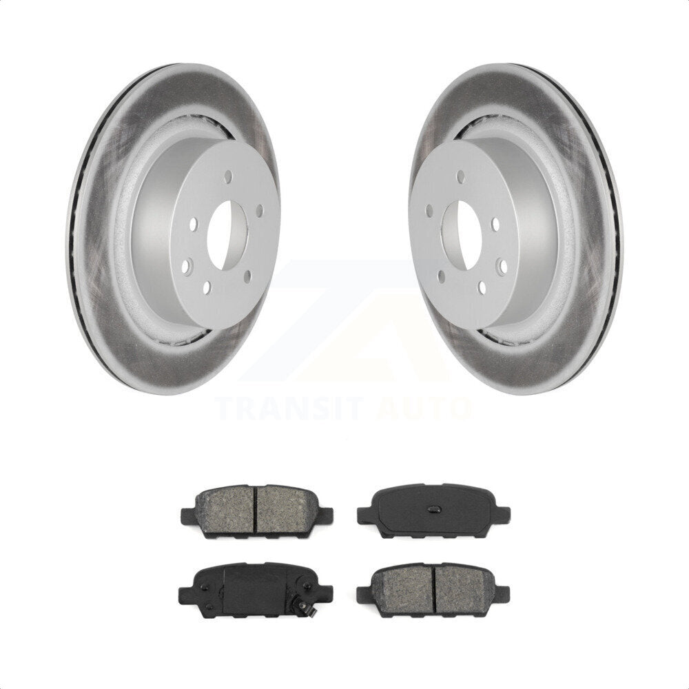 Rear Coated Disc Brake Rotors And Semi-Metallic Pads Kit For Infiniti G37 G35 Q60 INFINITI KGS-101401 by Transit Auto