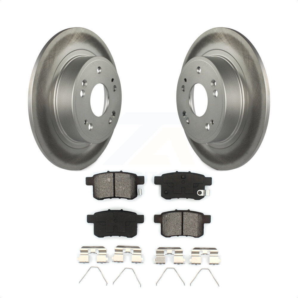 Rear Coated Disc Brake Rotors And Semi-Metallic Pads Kit For Honda Accord Acura TSX KGS-101402 by Transit Auto