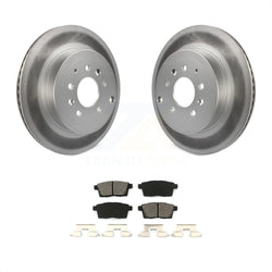Rear Coated Disc Brake Rotors And Semi-Metallic Pads Kit For 2007-2015 Mazda CX-9 KGS-101404