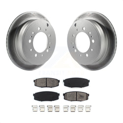 Rear Coated Disc Brake Rotors And Semi-Metallic Pads Kit For Toyota Tundra Sequoia Lexus LX570 Land Cruiser KGS-101405