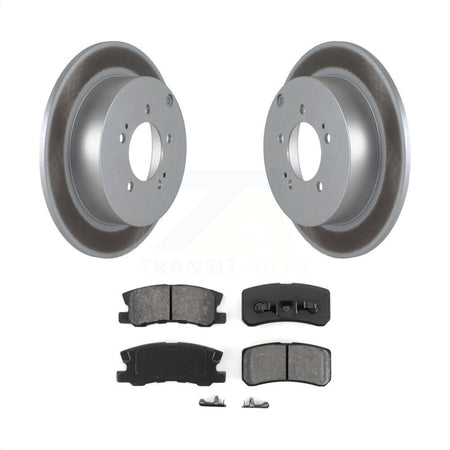 Rear Coated Disc Brake Rotors And Semi-Metallic Pads Kit For Mitsubishi Lancer Outlander KGS-101409 by Transit Auto