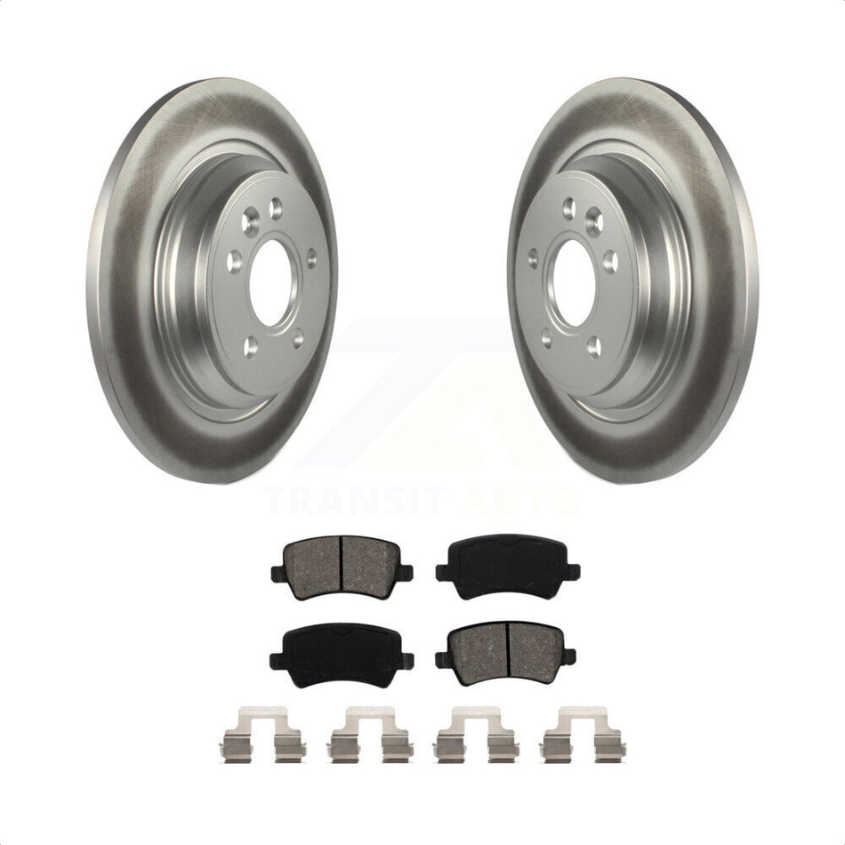 Rear Coated Disc Brake Rotors And Semi-Metallic Pads Kit For Volvo S60 XC70 S80 V60 Cross Country V70 KGS-101414 by Transit Auto