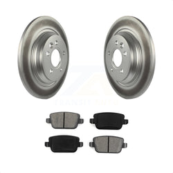 Rear Coated Disc Brake Rotors And Semi-Metallic Pads Kit For 2008-2011 Volvo S80 FWD With Electric Parking KGS-101415