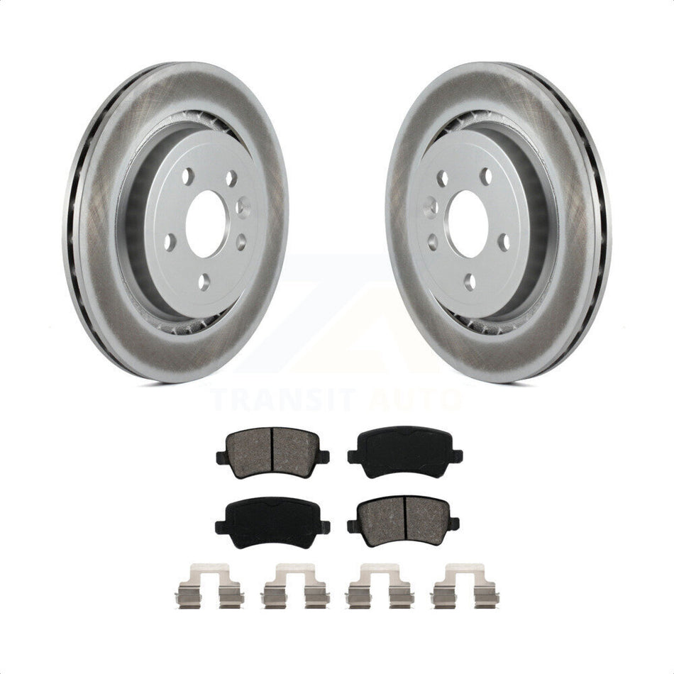 Rear Coated Disc Brake Rotors And Semi-Metallic Pads Kit For Volvo S60 XC70 S80 V60 V70 KGS-101416 by Transit Auto