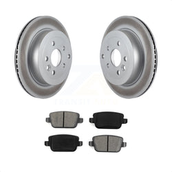 Rear Coated Disc Brake Rotors And Semi-Metallic Pads Kit For 2008-2011 Land Rover LR2 KGS-101423