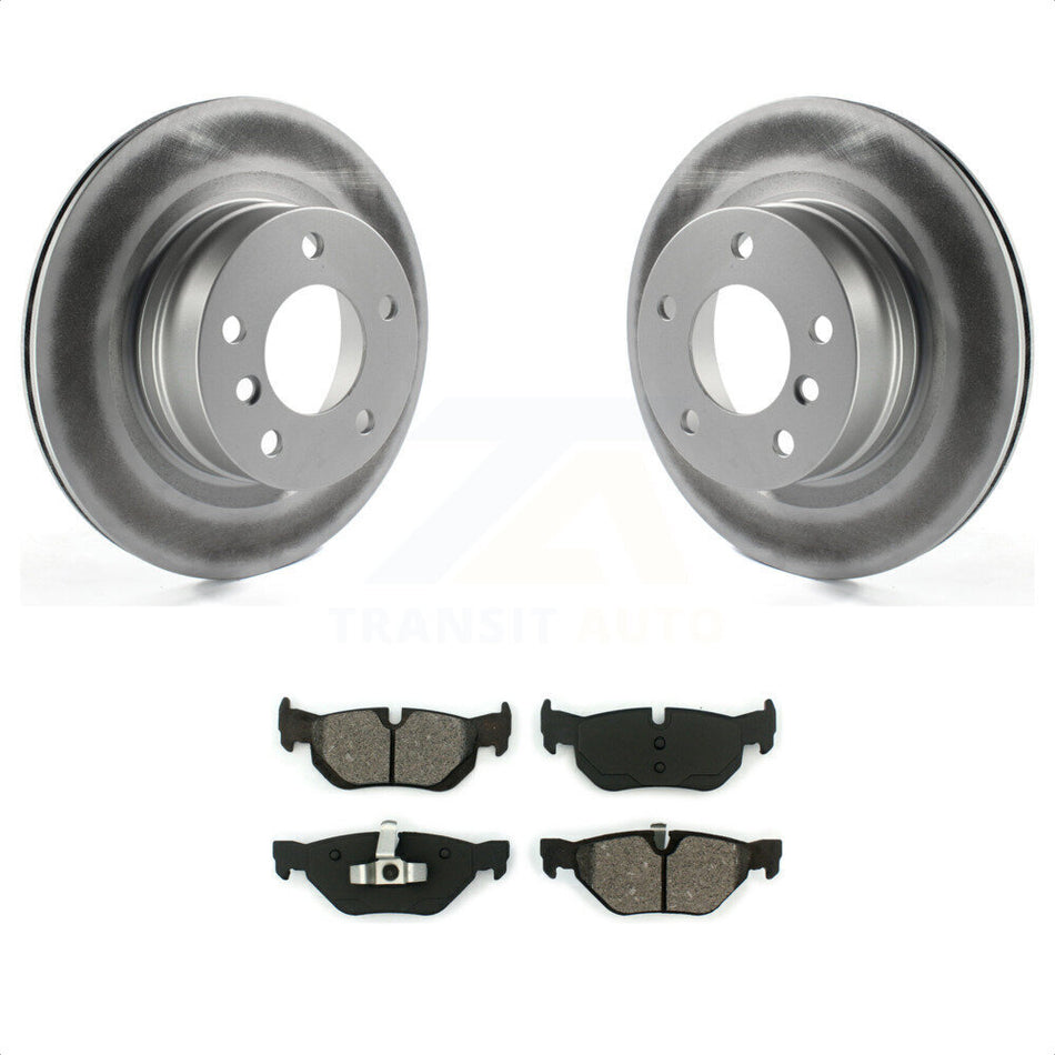 Rear Coated Disc Brake Rotors And Semi-Metallic Pads Kit For 2008-2013 BMW 128i KGS-101429 by Transit Auto