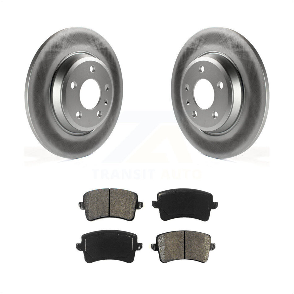 Rear Coated Disc Brake Rotors And Semi-Metallic Pads Kit For Audi Q5 A4 Quattro A5 allroad S5 KGS-101430 by Transit Auto