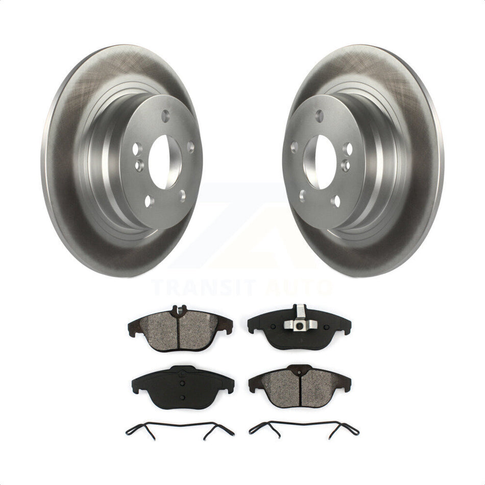 Rear Coated Disc Brake Rotors And Semi-Metallic Pads Kit For Mercedes-Benz C300 C250 C230 KGS-101435 by Transit Auto