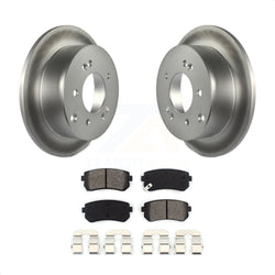 Rear Coated Disc Brake Rotors And Semi-Metallic Pads Kit For Kia Forte Koup Forte5 KGS-101438