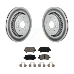 Rear Coated Disc Brake Rotors And Semi-Metallic Pads Kit For 2010-2017 Volvo XC60 KGS-101443