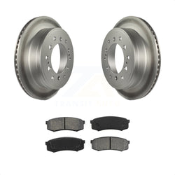 Rear Coated Disc Brake Rotors And Semi-Metallic Pads Kit For Toyota 4Runner Lexus GX460 FJ Cruiser KGS-101444