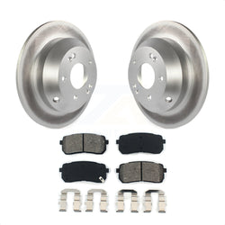 Rear Coated Disc Brake Rotors And Semi-Metallic Pads Kit For 2015-2019 Kia Sedona KGS-101446