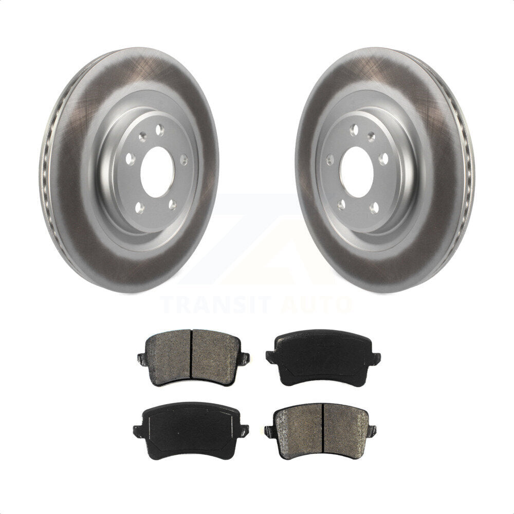 Rear Coated Disc Brake Rotors And Semi-Metallic Pads Kit For Audi Q5 A5 SQ5 Quattro S5 A4 KGS-101458 by Transit Auto