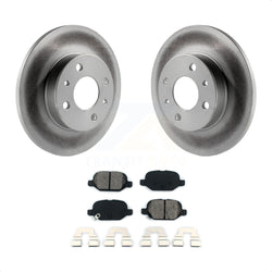 Rear Coated Disc Brake Rotors And Semi-Metallic Pads Kit For Fiat 500 KGS-101462