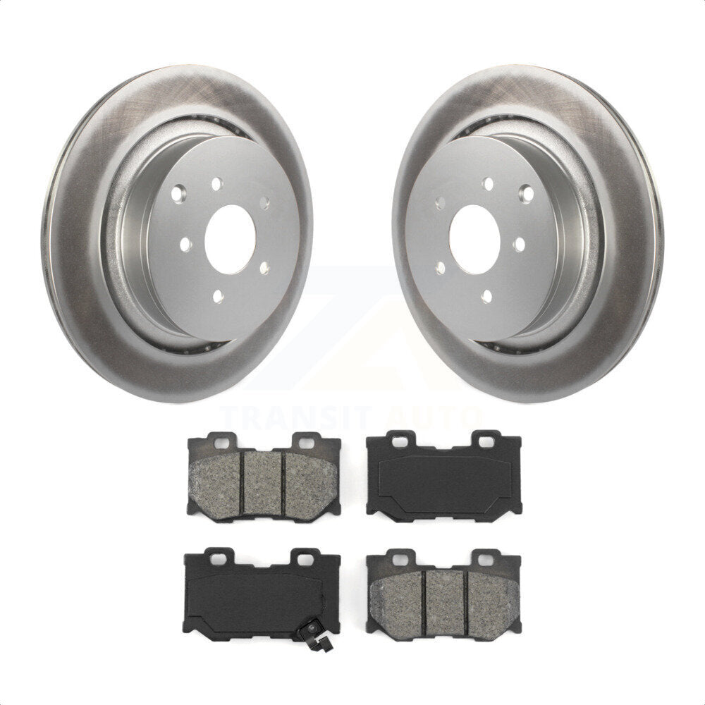 Rear Coated Disc Brake Rotors And Semi-Metallic Pads Kit For INFINITI Q50 M37 Q60 Q70 Q70L QX70 M56 FX50 KGS-101463 by Transit Auto