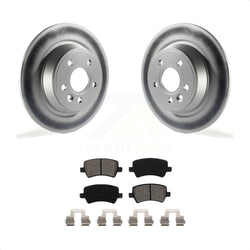 Rear Coated Disc Brake Rotors And Semi-Metallic Pads Kit For 2012-2015 Land Rover Range Evoque KGS-101465