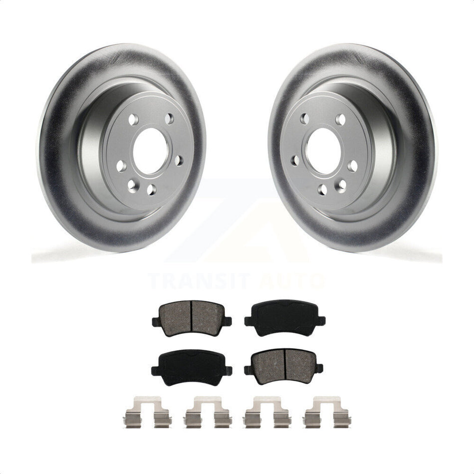 Rear Coated Disc Brake Rotors And Semi-Metallic Pads Kit For 2012-2015 Land Rover Range Evoque KGS-101465 by Transit Auto