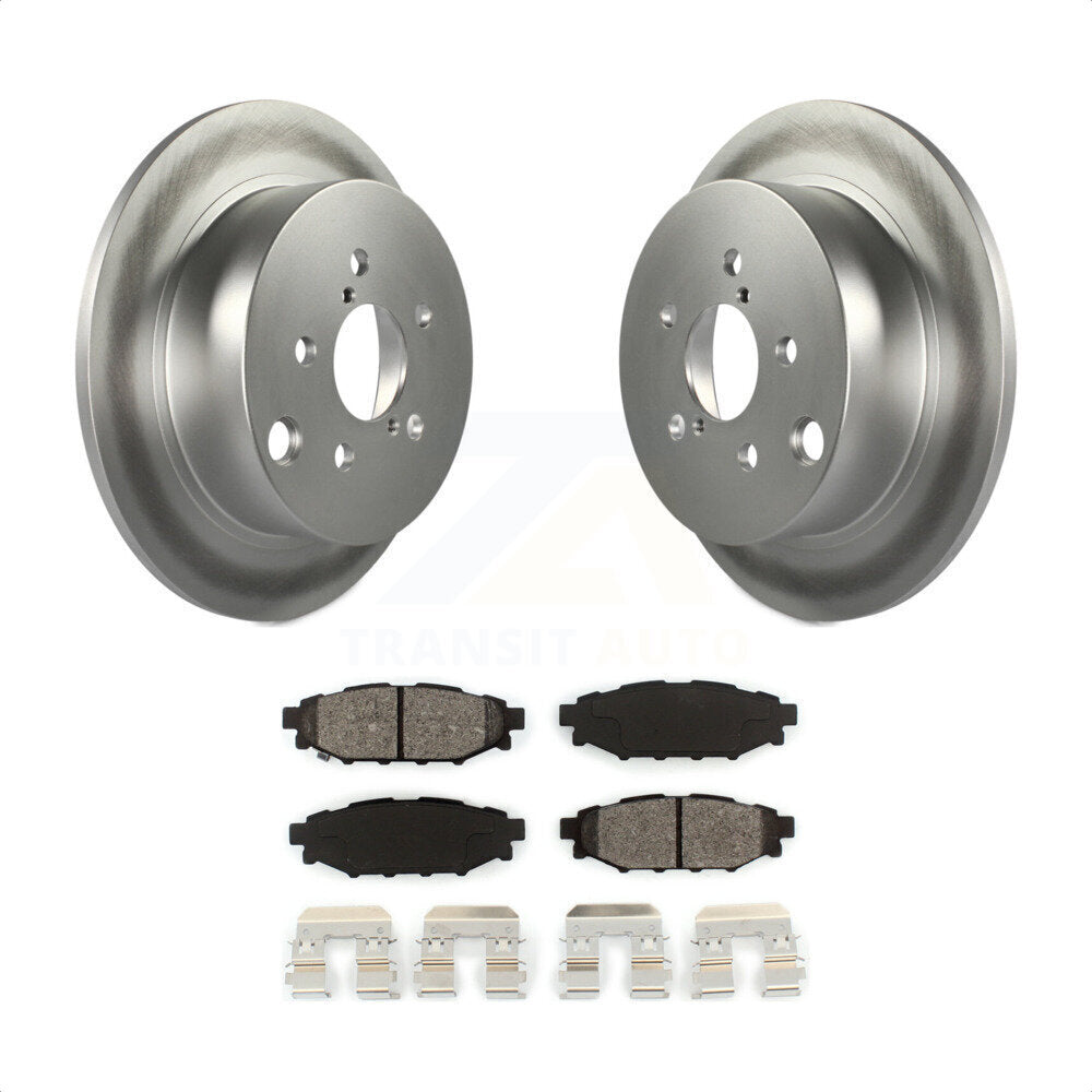 Rear Coated Disc Brake Rotors And Semi-Metallic Pads Kit For Subaru Forester Impreza Crosstrek XV KGS-101467 by Transit Auto