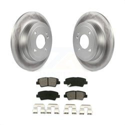Rear Coated Disc Brake Rotors And Semi-Metallic Pads Kit For 2011 Hyundai Accent KGS-101469